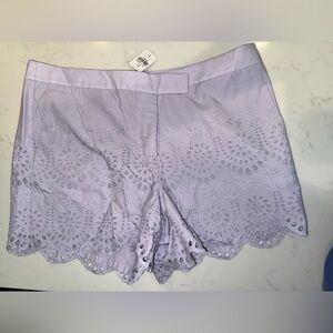 NWT- Ann Taylor Lavender Eyelet High Waist Women’s Shorts